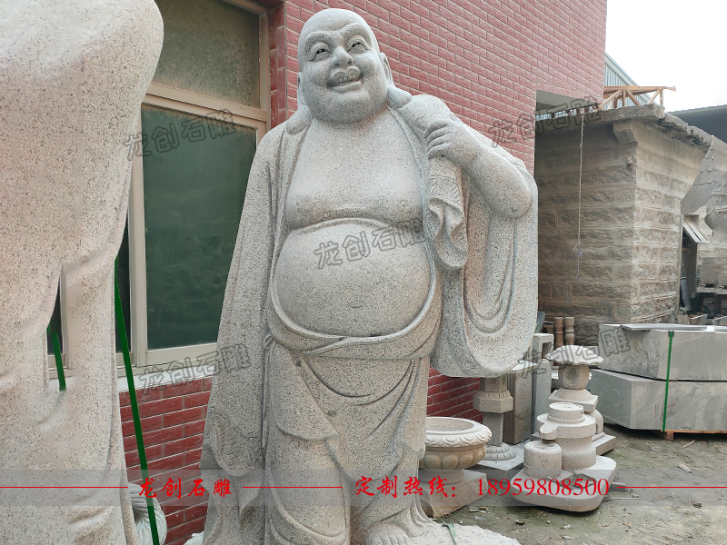 浙江省臺州市慈恩寺石雕十八羅漢雕刻發(fā)貨