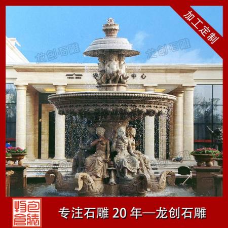 優(yōu)質(zhì)石材埃及米黃石雕水缽報價